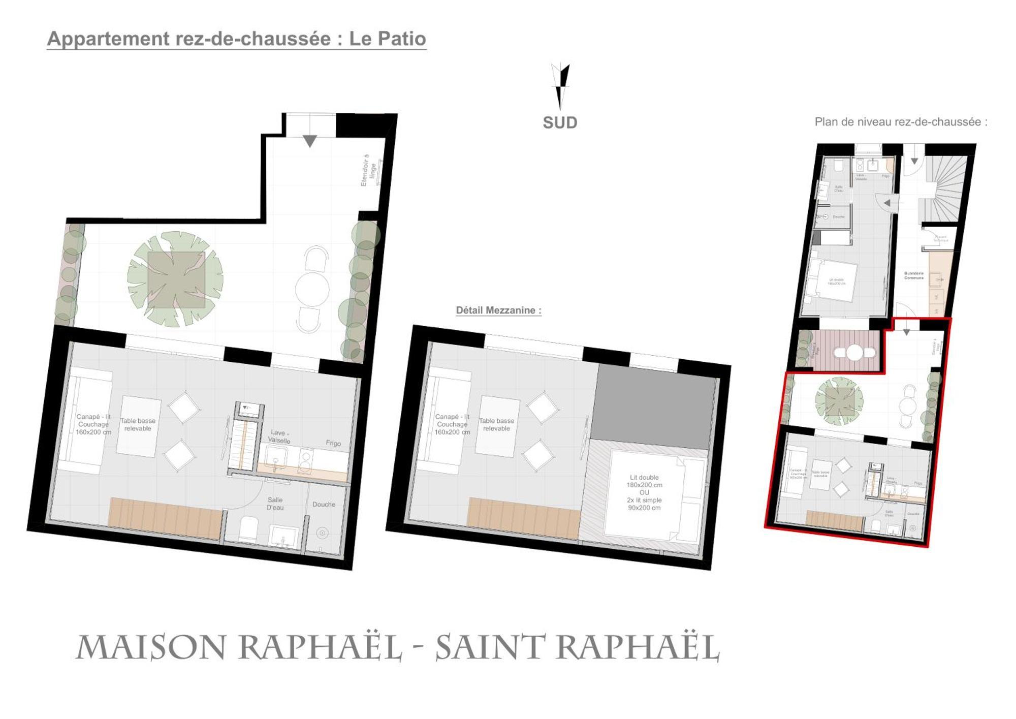 Studios Raffines Avec Terrasses - Plages, Ville Et Gare A Pied - Maison Raphael Saint-Raphaël Pokoj fotografie